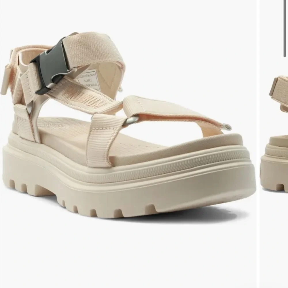 Palladium Pallacruise Platform Sandal Sand Tan Cream Size 7 - Picture 2 of 4